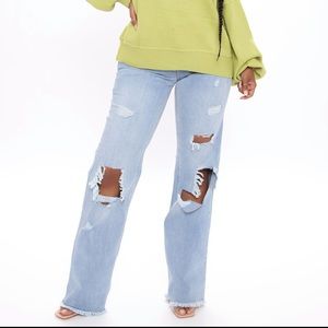 Straight leg bf jeans